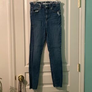 Good American raw hem and waist